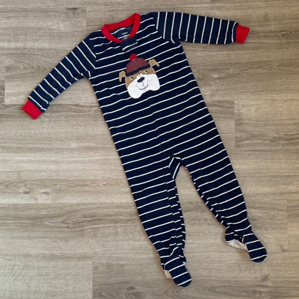 Carter's baby boys fleece zip up footie